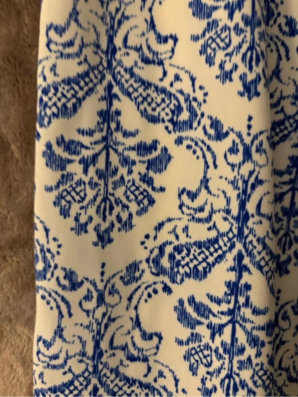 Blue Rain A-Line Women’s Size L Blue and White Printed A-Line Skirt